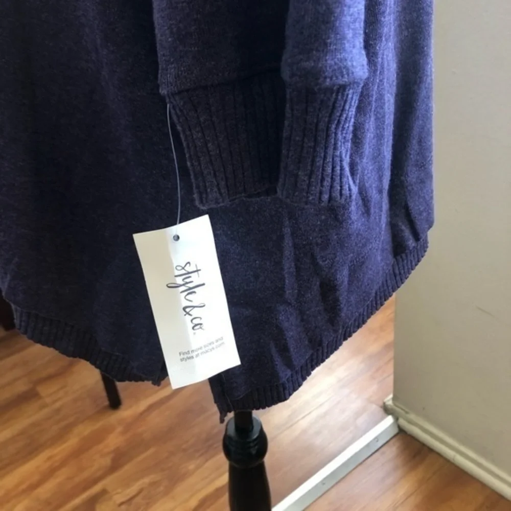 New Women’s Syle & Co. Purple Sweater sz L